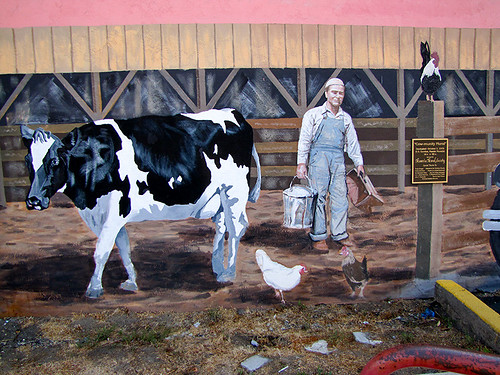 california people art chicken wall cow photo artwork mural publicart manteca odt ourdailytopic artinpublicview