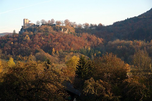 autumn sunset castle germany bavaria evening franken frankenjura fränkischeschweiz frankonia neideck wiesenttal