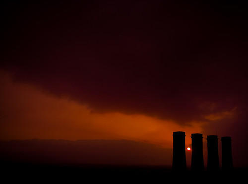 sunset chimney silhouette industrial factory prato dubliner calenzano excementificiomarchino cementizia