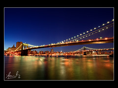 Brooklyn and Manhattan Bridges New York