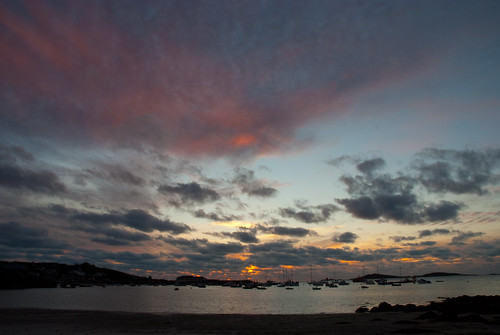 sunset sky clouds harbour tripod stmarys islesofscilly oldtownbeach