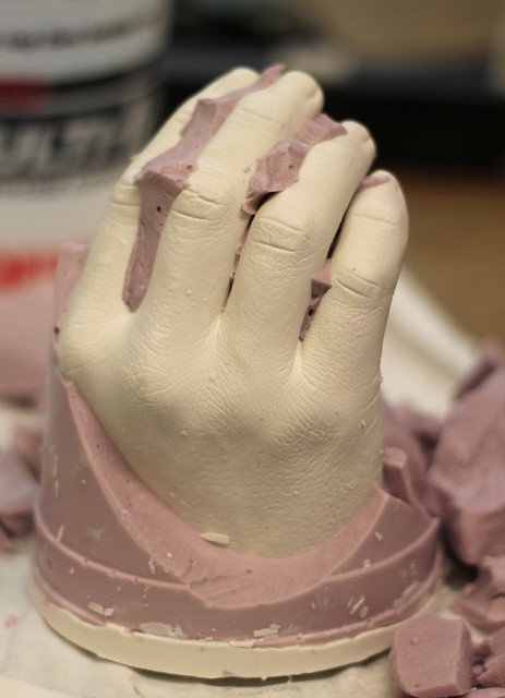 Plaster hand cast emerging from mold | Flickr - Photo Sharing!