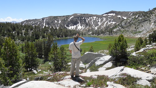 california lake mountains person meadow boulders granite pacificcresttrail pct sierranevada carsoniceberg whitecanyon sectionj wolfcreeklake