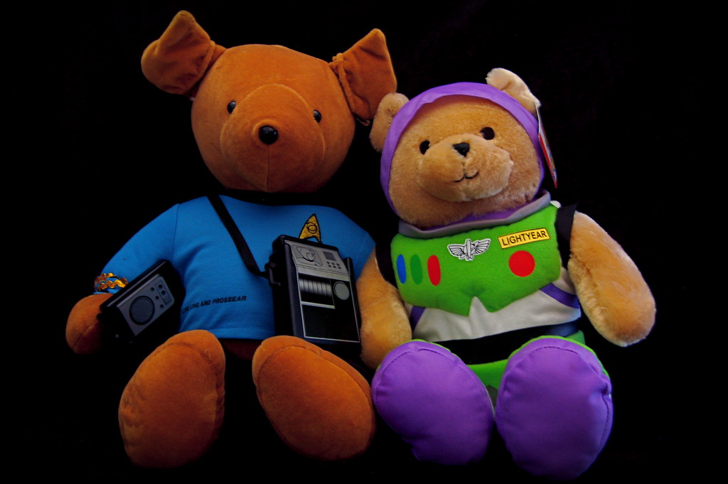 Mr. Spock and Buzz Lightyear Teddy Bears