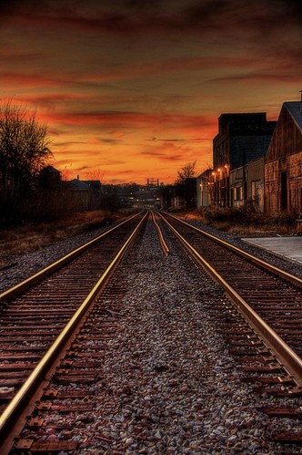 railroad sunset skyline wisconsin nikon day fair milwaukee hdr d90