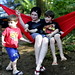 rachel & her boys at the hammock