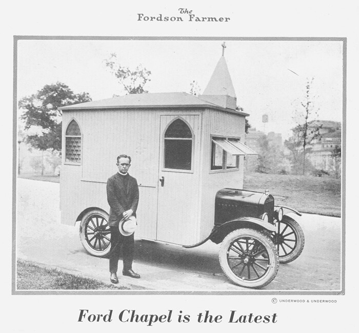 This minister turned a Model T into a mobile church, 1922