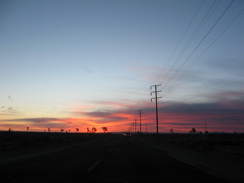 california road travel usa colors clouds sunrise unitedstates desert lancaster april 2010