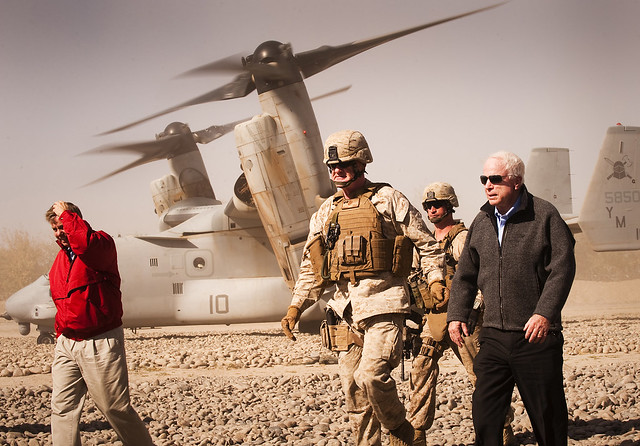 Sen. John McCain visits Marines