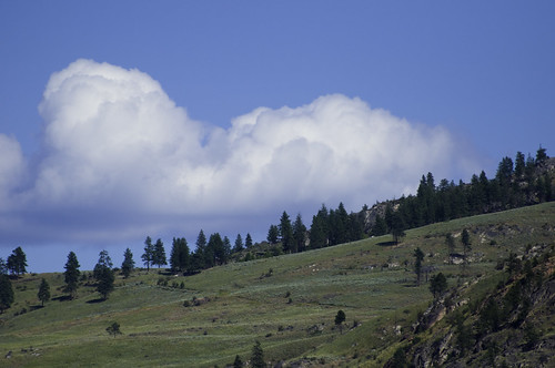 sky mountain clouds timber okanagon