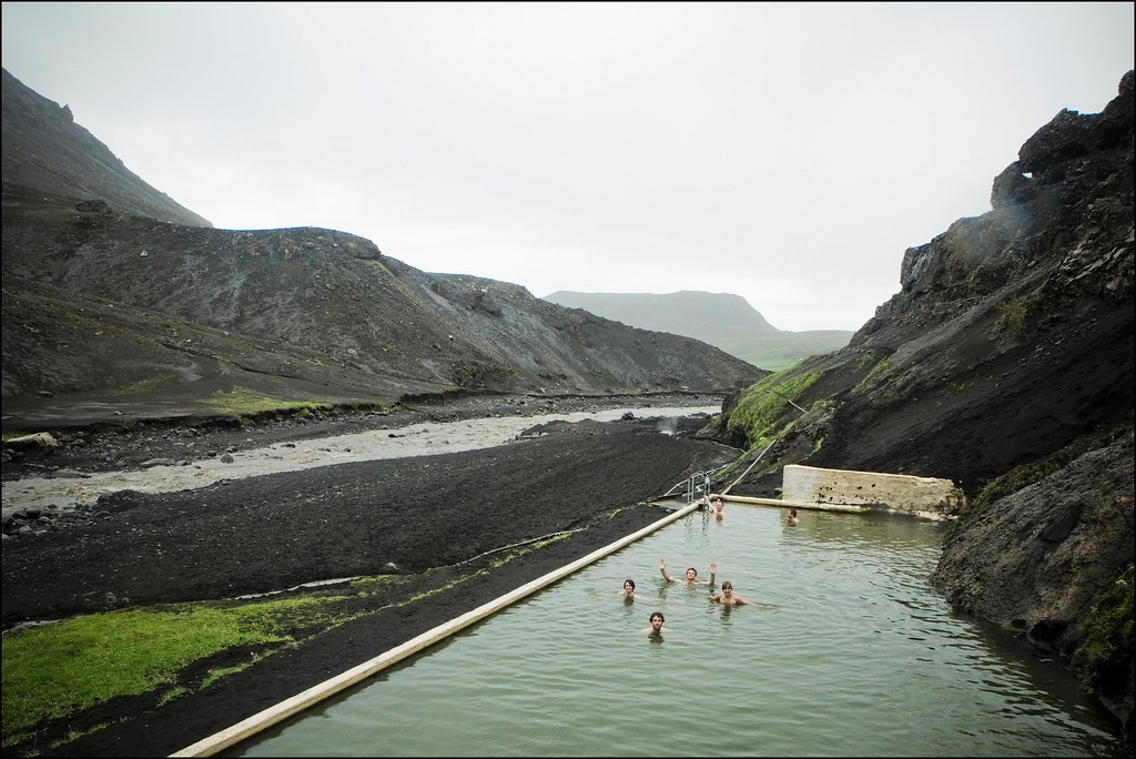 Seljavellir, swimming pool at the mountain side of the Eyjafjallajökull