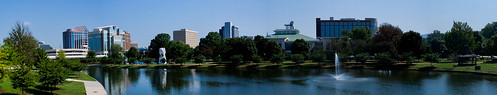 park panorama lake skyline buildings cityscape view