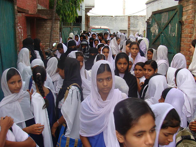 Students at Hajjan Bibi Soghra Hasan Memorial Urdu Girls School in  Darbhanga