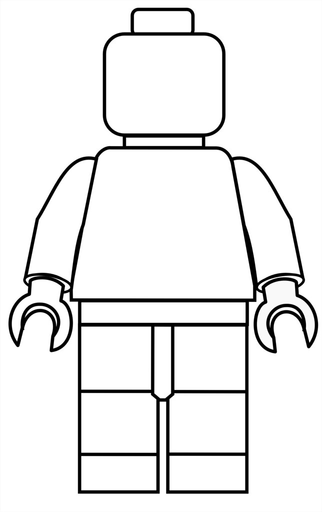 Lego Mini Fig Drawing Template