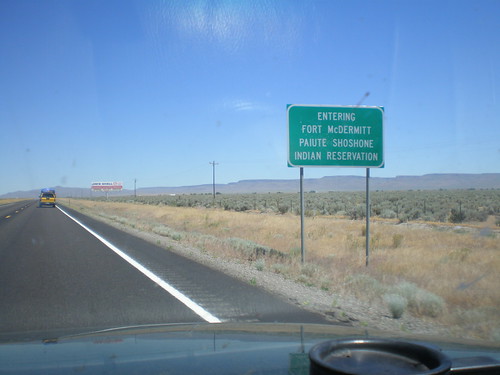 sign nevada humboldtcounty shoshone paiute indianreservation us95 biggreensign ushighway fortmcdermitt