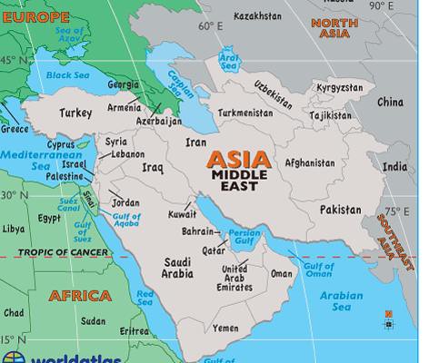 Middle East Map, Map of Middle East, Turkey, Iraq, Dubai Map - Worldatlas.com_1282651063270