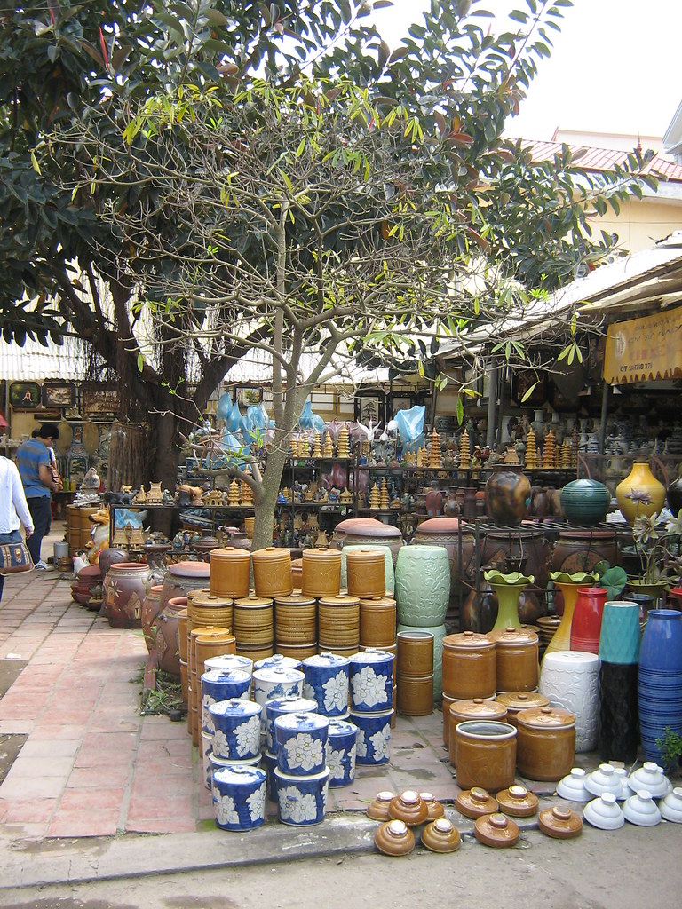 Shop in market at Bat Trang village, April 2010