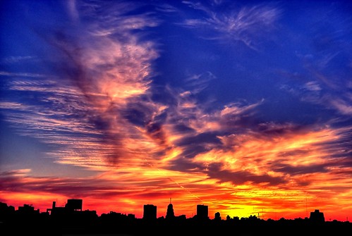 city sunset argentina silhouette clouds atardecer buenosaires ciudad nubes ocaso siluetas hdr