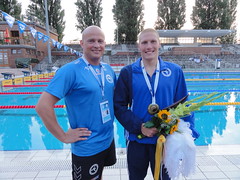 Pál and Jón after the 2010 Europeans 1500 freestyle