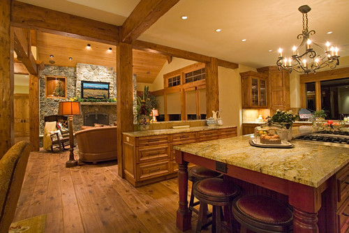 Steve Bennett Builders: Interior photo - professional kitchen and open floor plan