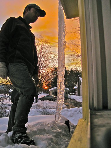 roof winter sunset selfportrait snow icicle toriamos westernmassachusetts skar gaiters berkshirecounty