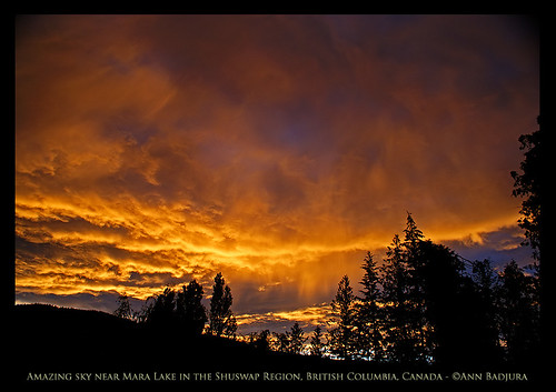 trees sunset sky lake canada storm mountains nature rain clouds fire evening scenery bc britishcolumbia shuswap maralake