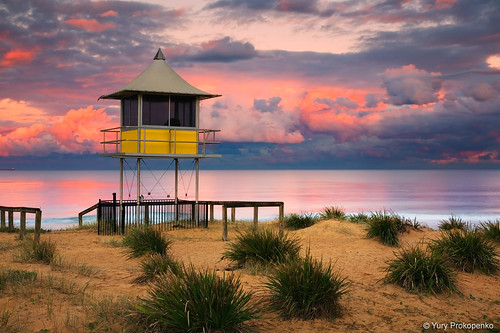ocean sunset sea sky seascape storm tower beach clouds landscape australia stormy nsw centralcoast theentrance stormysunset