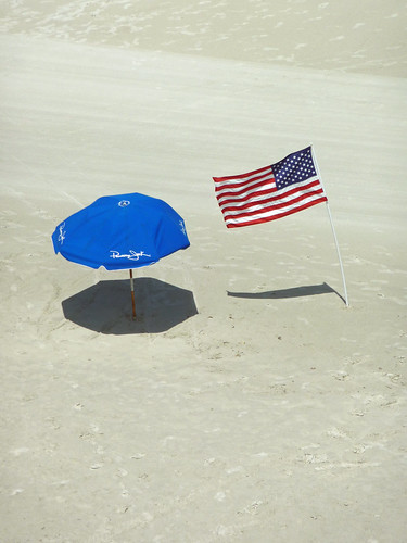 ocean beach florida flag