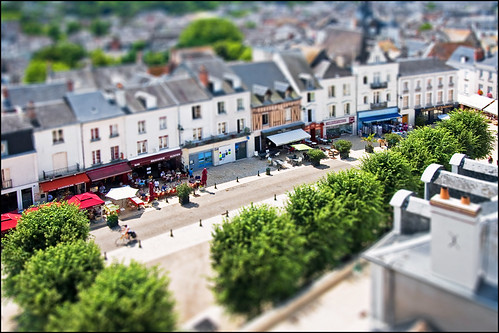 world france heritage square toy miniature site village market centre fake shift unesco tilt 1022mm amboise indreetloire viewfromthecastle