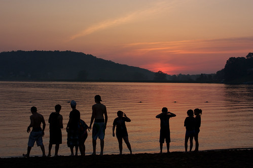 sunset ohio lake beach silhouette canon eos main kitlens mohawk malvern digitalrebel xsi 450d kissx2
