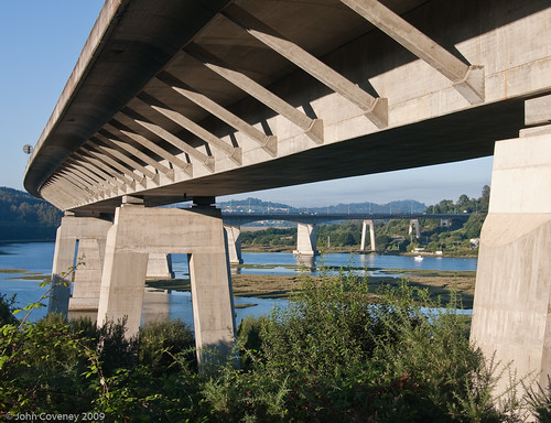 bridge landscape spain motorway bridges estuary galicia autopista curve acoruna ap9 elpedrido riobetanzos