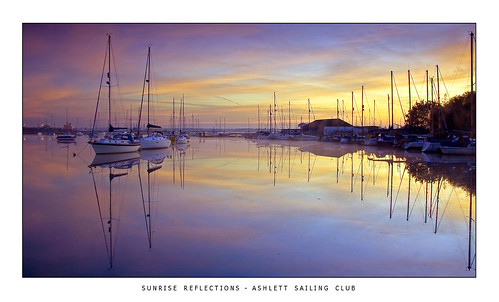 sunrise dawn sailingclub southamptonwater reflectionsinwater hampshirecoast sailingyachts ashlettcreek calmstillwater