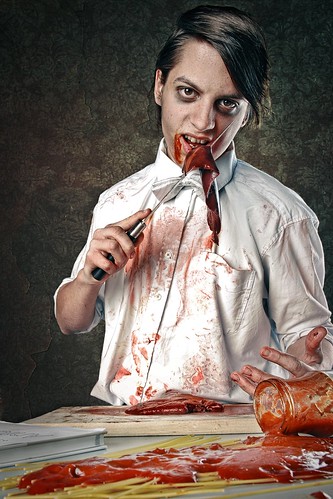portrait knife evil messer meat butcher böse chef liver koch fleisch leber schlachter