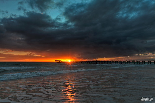 ocean sunset sky cloud clouds canon pier waves australia adelaide southaustralia hdr highdynamicrange 1740 3xp photomatix canon5dmkii 5dmkii daleallman