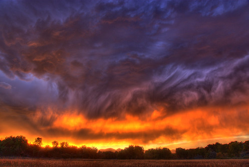sunset sky storm clouds colorado denver littleton 201009