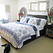 blue and white bedding+master bedroom ideas+tropical beach style ...