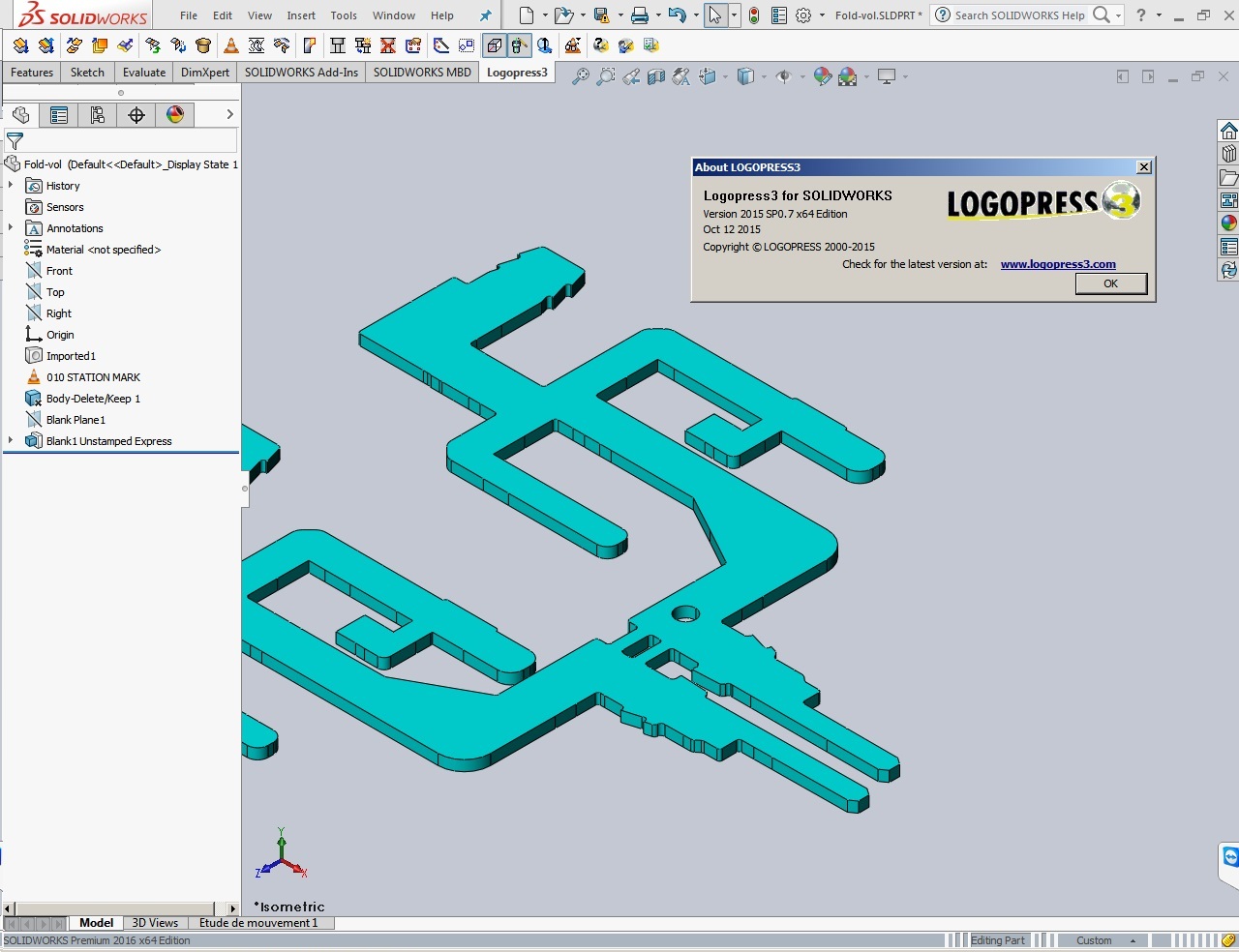 Design with Logopress3 2015 SP0.7 for SolidWorks 2013-2016 x64 full license