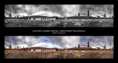 california blackandwhite bw panorama color abandoned monochrome rural ruins motel lodge juniper 360º highway97 macdoel us97 paradiseoctober2010trip