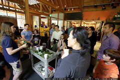 edible plants class inside the forest center 