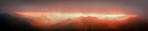 california sunset pano sequoianationalpark mororock