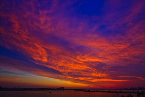 blue red sky abstract yellow clouds sunrise alabama orangebeach perdidobay 091710