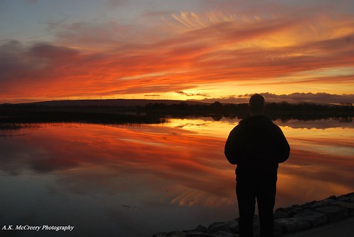 ireland sunset shadow sky lake nature water night river countryside nikon europe dusk northernireland ulster d60