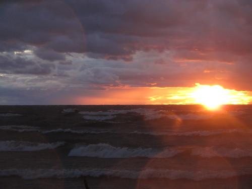 sunset ontario canada storm beach clouds lakehuron grandbend