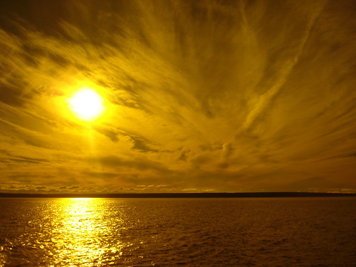 sunset usa michigan lakesuperior munising picturedrocks sweetwatersea