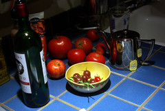 Tomatoes wine and tea