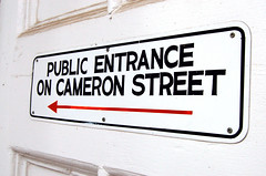 Public Entrance on Cameron Street