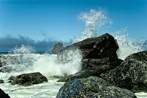 ocean california beach water humboldt rocks waves splash drylagoon
