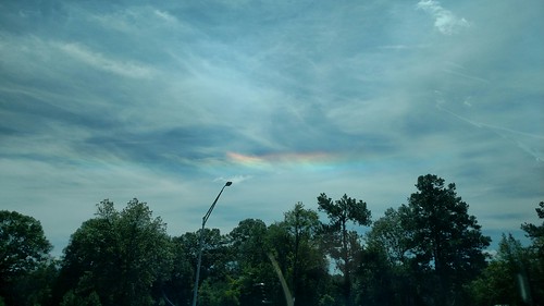iridescence cloud clouds cloudiridescence drive driving rainbow rainbows prism prisms colors colored light lights coloredlight coloredlights tree trees sky ominous ominoussky sparkle sparkly sparkling florida i75 puffy puffyclouds blue orange red reddish green greenish