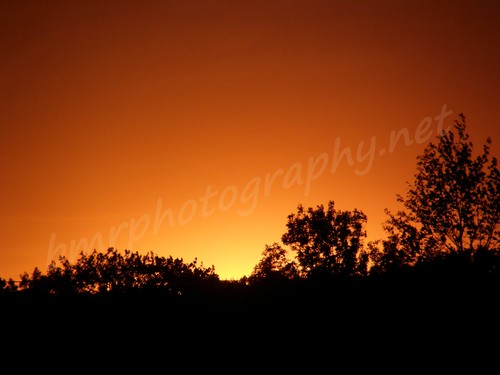 sunset sky orange sun