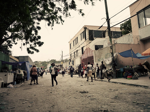 street trash haiti pedestrians vendors